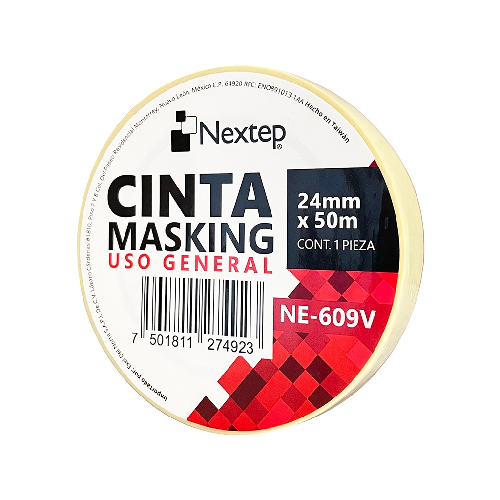 [NE-609V] Cinta Masking Nextep Uso General 24mm x 50mts SKU: NE-609V