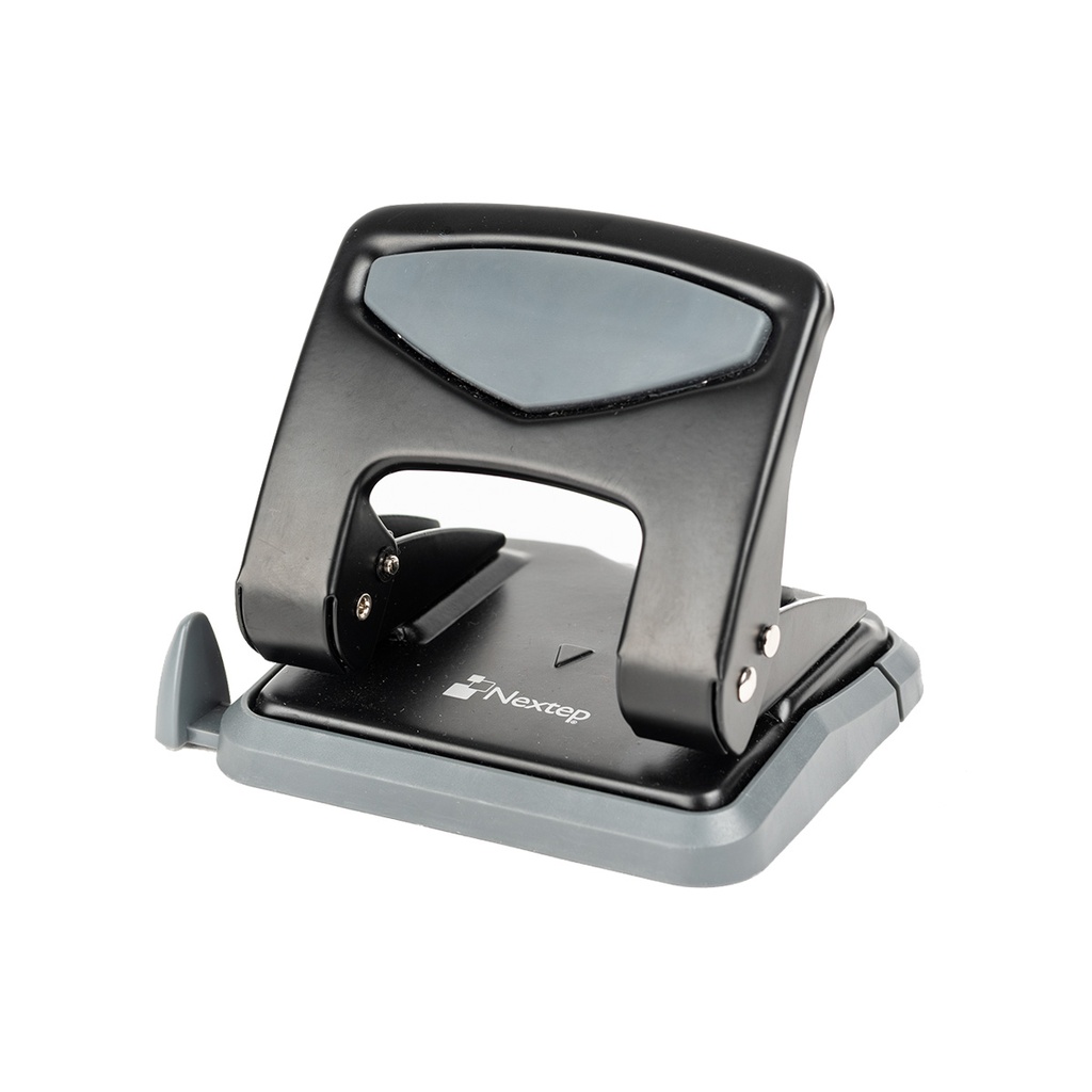 [NE-121] Perforadora Soft Grip 2 Orificios 8 cm 40 Hojas Color Negro 1 Pieza SKU: NE-121