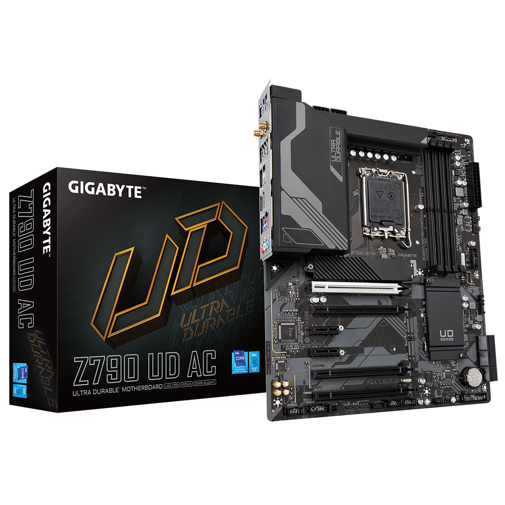 Tarjeta Madre Gigabyte Z790 UD AC, S-1700, Intel Z790, HDMI, DisplayPort, 4 x DIMM, Max. 256GB, DDR5 7600Mhz para Intel Motherboard, ATX, Sop. Gen. 12va, 13va, 14va. SKU: Z790 UD AC