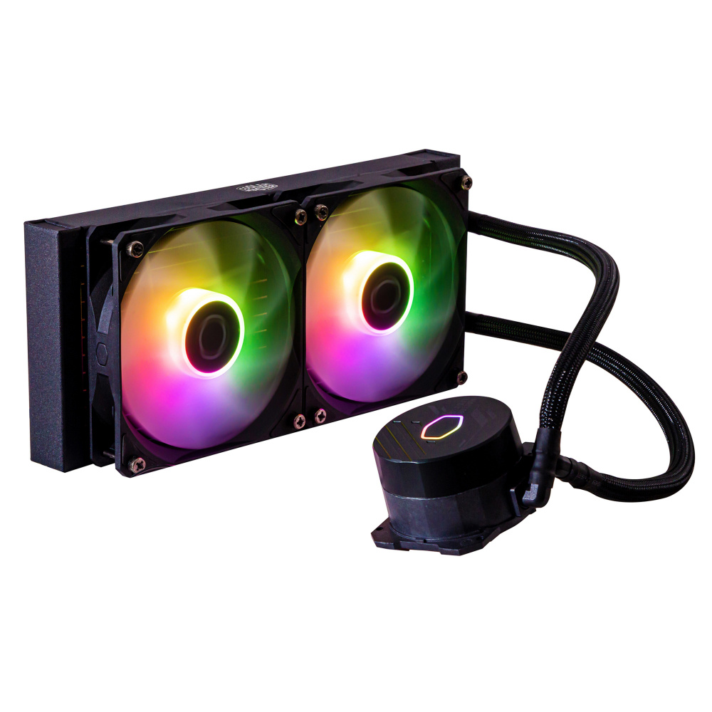 Cooler Master MasterLiquid 240L Core ARGB Enfriamiento Líquido, 2x 120mm, hasta 1750RPM, Negro, Socket S-1851, S-1700, S-1200, S-AM5, S-AM4 SKU: MLW-D24M-A18PZ-R1