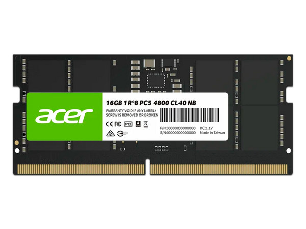 Memoria Ram Acer SD200 4800MHz, 16GB, CL40, Non-ECC, SO-DIMM 1.1V DDR5 SKU: BL.9BWWA.412