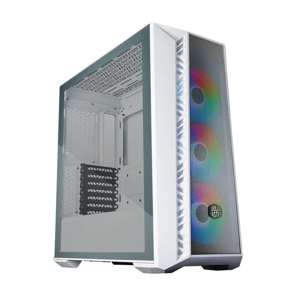 Gabinete Cooler Master MasterBox 520 ARGB con Ventana, Midi-Tower, ATX/EATX/Micro ATX/Mini-ITX, USB 3.2, sin Fuente, 3 Ventiladores ARGB Instalados, Blanco SKU: MB520-WGNN-S00