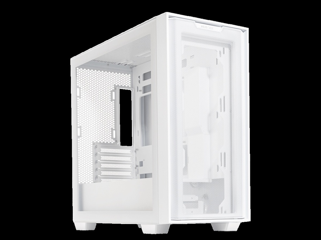 Gabinete ASUS A21 Case con Ventana, Mini-Tower, Micro ATX/Mini-ITX, USB 3.0, sin Fuente/Ventiladores Instalados, Blanco SKU: A21 ASUS CASE/WHT