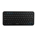 ﻿Teclado Vorago KBW-400, Inalámbrico Recargable, Puerto de Carga Tipo C, Receptor USB, Negro (Español) SKU: KBW-400