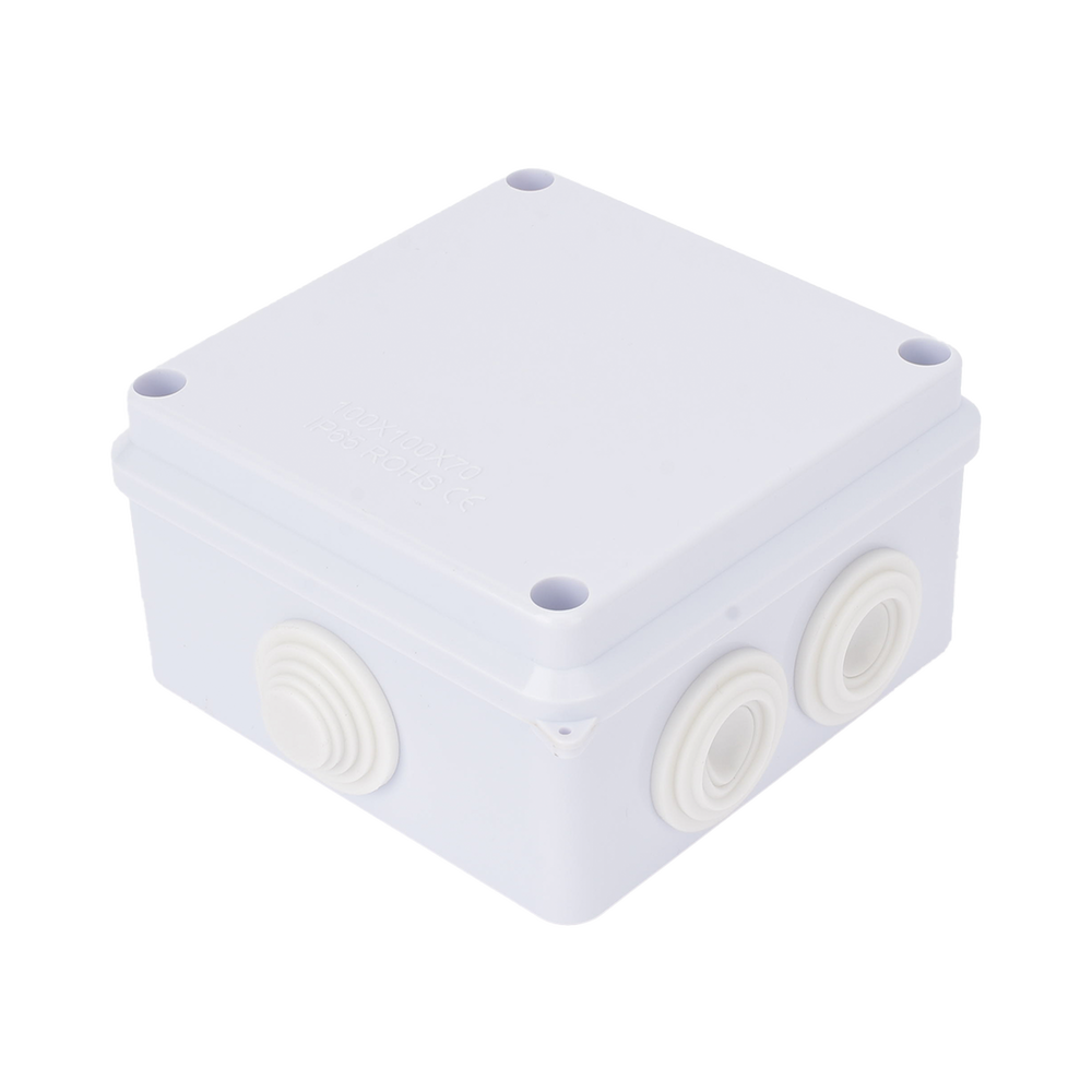 Caja de Conexiones Impermeable IP65, LinkedPro 7 Entradas, Dimensiones 100 x 100 x 70 mm, para Instalaciones Industriales, Comerciales y Residenciales, Incluye Tornillería para su Instalación SKU: LP-WBX-100