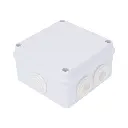 Caja de Conexiones Impermeable IP65, LinkedPro 7 Entradas, Dimensiones 100 x 100 x 70 mm, para Instalaciones Industriales, Comerciales y Residenciales, Incluye Tornillería para su Instalación SKU: LP-WBX-100