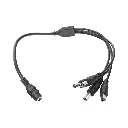 Cable con Conector Jack Hembra de 3.5 mm con 4 Salidas de Jack Macho (Divisor de energía) / TIPO PULPO / Epcom 4 Conectores Macho / 1 Conector Hembra / Jack de 3.5mm SKU: JRF52