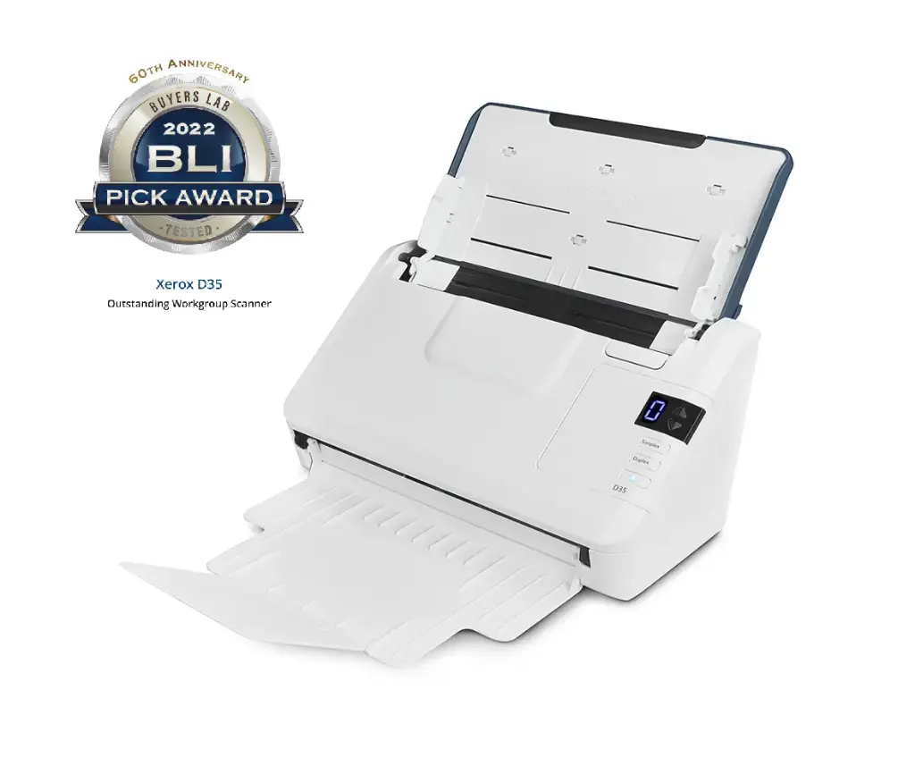 Escáner Xerox D35 Scanner, 600 x 600DPI, Escáner Color, USB 2.0 de Alta velocidad, 35ppm Negro/Color Alimentador para 50 Hojas SKU:  100N03729