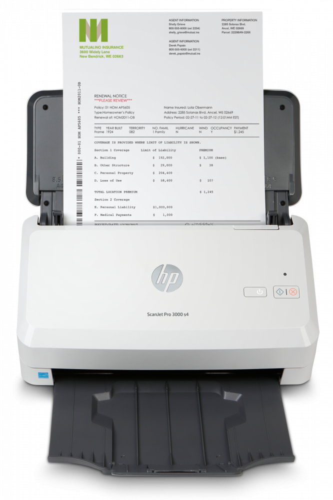 Scanner HP Scanjet Pro 3000 S4, 600 x 600DPI, Escáner Color, Escaneado Dúplex, USB 3.0, 35 Negro/Blanco, Capacidad para 50 Hojas SKU: 6FW07A