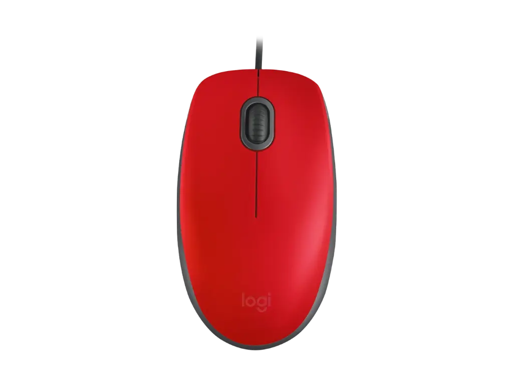 [910-006755] Mouse Logitech Óptico M110 Silent, Silencioso  Alámbrico, USB, 1000DPI, Rojo SKU: 910-006755