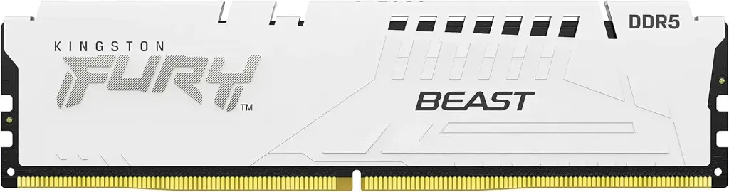 Kit Memoria RAM UDIMM FURY Beast White EXPO, 6000MHz, 32GB, CL36, Non-ECC Unbuffered DIMM (Kit de 2 Piezas) 1RX8 36-44-44 1.35V 288-pin 16Gbit SKU: KF560C36BWE2K2-32