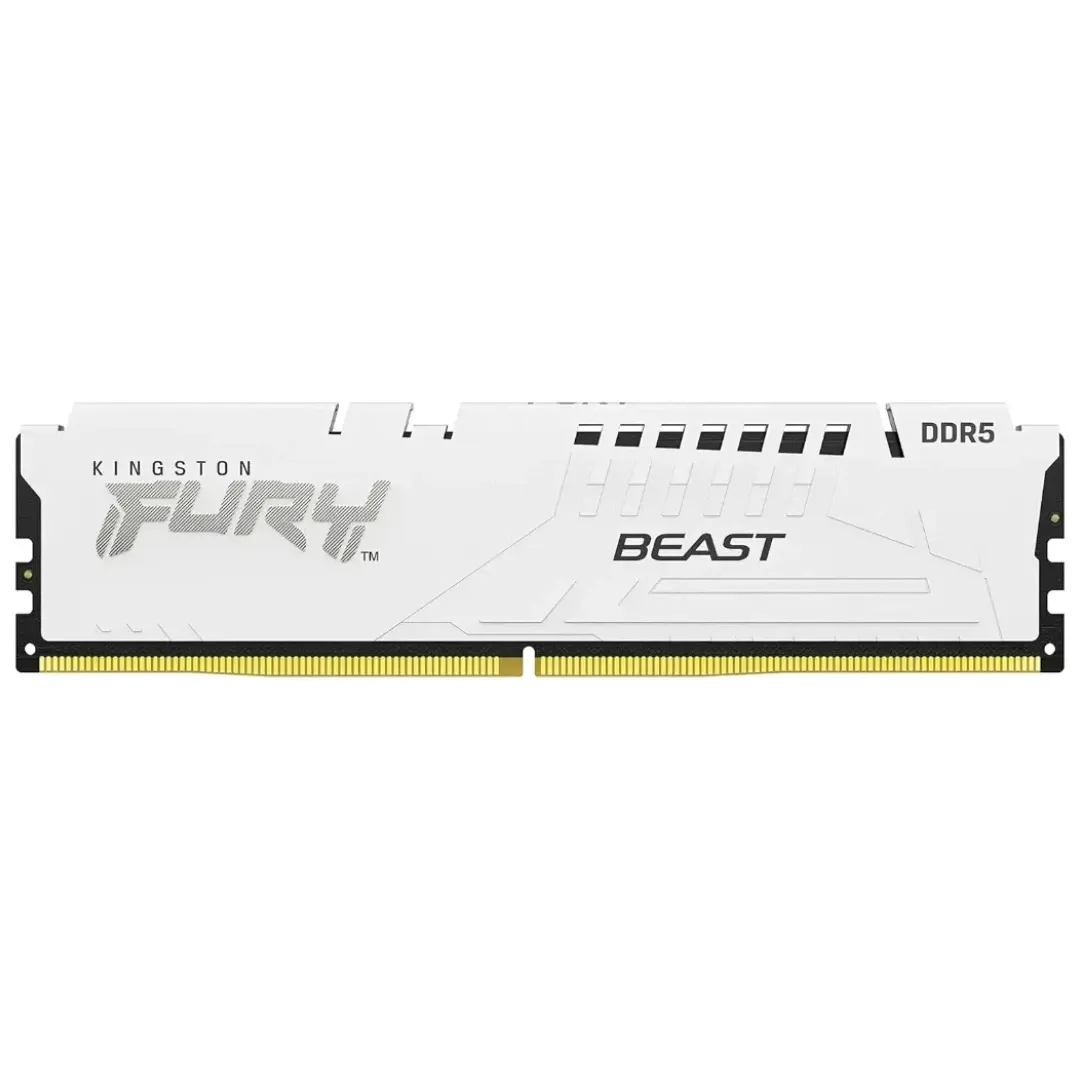 Kit Memoria RAM UDIMM FURY Beast White EXPO, 6000MHz, 32GB, CL36, Non-ECC Unbuffered DIMM (Kit de 2 Piezas) 1RX8 36-44-44 1.35V 288-pin 16Gbit SKU: KF560C36BWE2K2-32