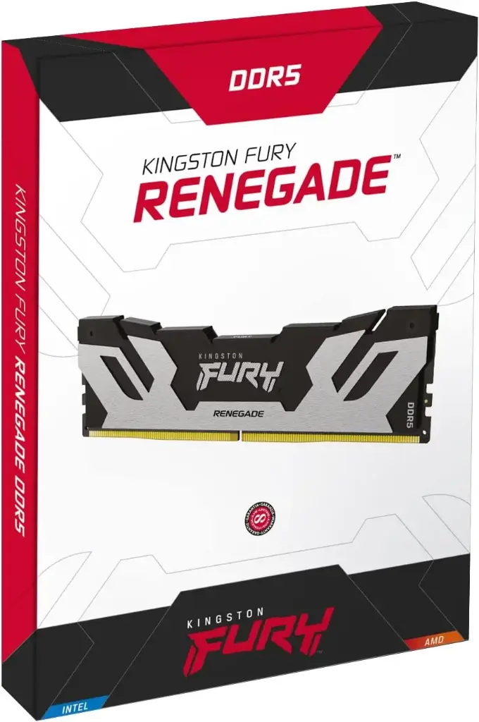 Memoria UDIMM RAM FURY Renegade Silver/Black XMP DDR5, 7200MHz, 24Gb (1x24GB), CL38, Non-ECC Unbuffered DIMM (Single Module) 1RX8 38-44-44 1.45V 288-pin 24Gbit SKU: KF572C38RS-24