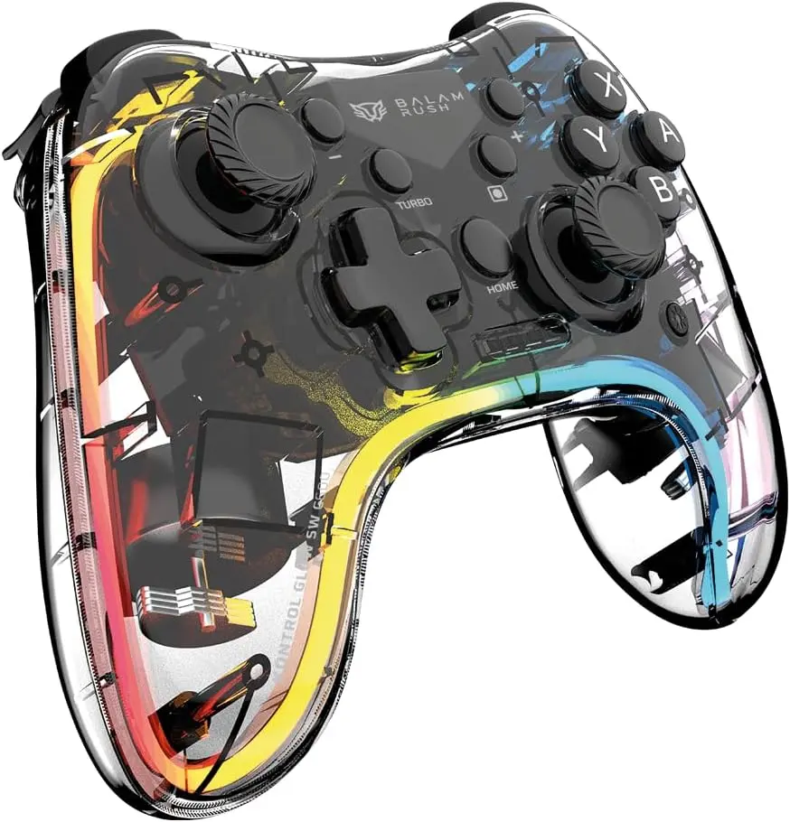 Balam Rush Gamepad Kontrol Glow SWG600, Inalámbrico, Bluetooth, Negro CONBLR080 Puerto de Carga Tipo C Control SKU: BR-940467