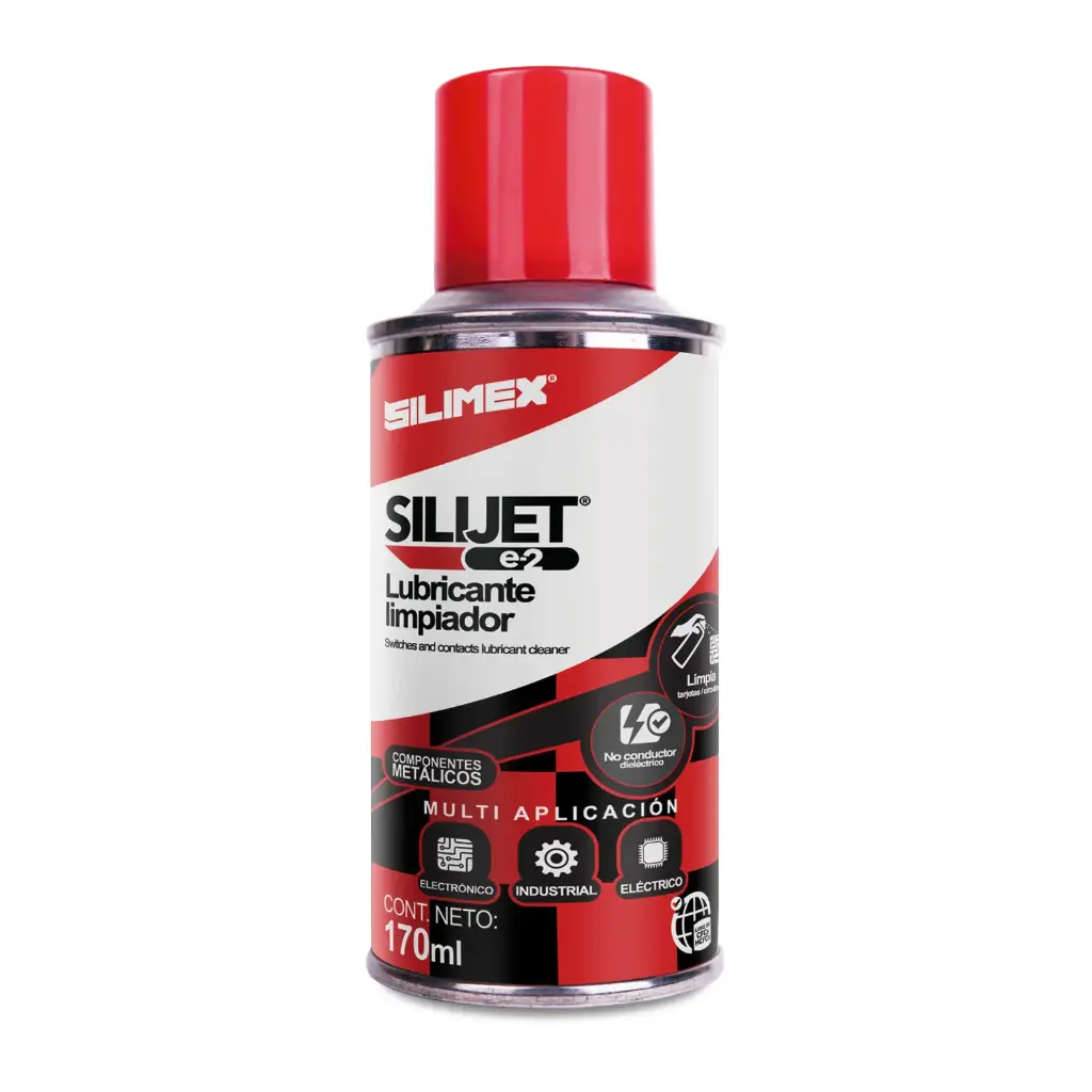 [SILIJET E-2] Silimex Limpiador y Lubricante para Metal y Plástico SILIJET E-2, 170ml, CN-3614 SKU: SILIJET E-2
