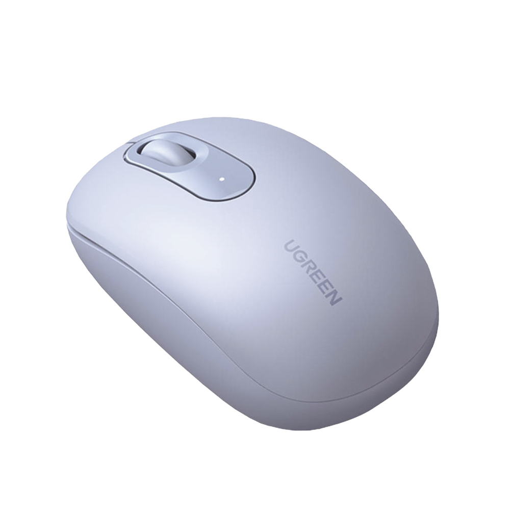 Mouse Inalámbrico 2.4G 800/1200/1600/2400 DPI / Función de 3 botones / Alcance 10m / Silencioso / Ergonómico / Anti-caída y Anti-interferencias / Color Dusty Blue / Batería Alcalina AA (incluida). UGREEN SKU: 90671