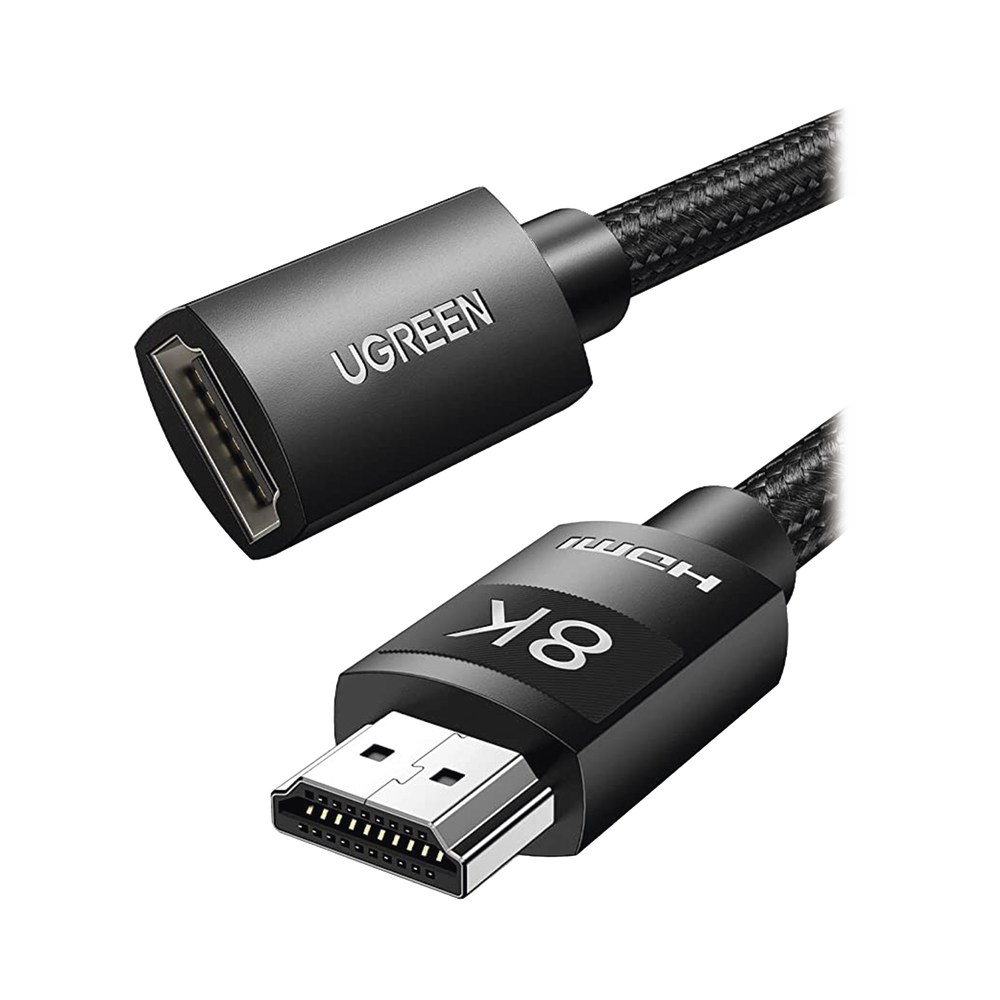 Cable de extensión HDMI 8K / 1 Metro / Macho a Hembra / HDMI 2.1 / 8K@60Hz / Núcleo de Cobre Puro 28AWG / Soporta la Conexión de hasta 3 Metros de largo en HDMI 2.1 UGREEN SKU: 40447