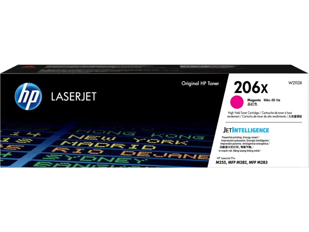 W2113X Magenta Original Toner 206X HP LaserJet Pro M255, MFP M282, MFP M283 2,450 Páginas SKU: W2113X