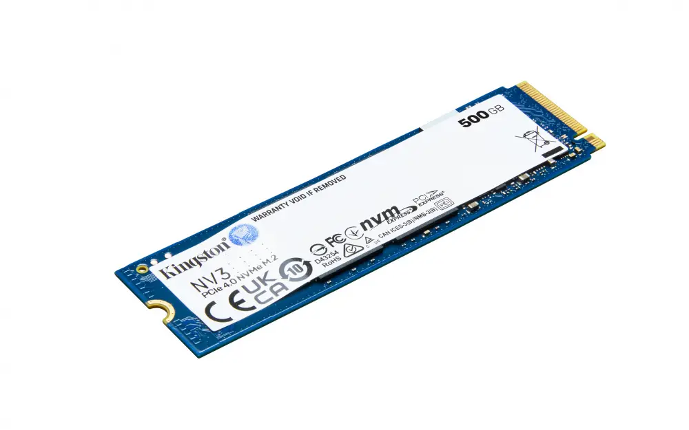 SSD Unidad de Estado Sólido Kingston NV3 NVMe, 500GB, PCI Express 4.0, M.2 Gen 4x4 NVMe SKU: SNV3S/500G