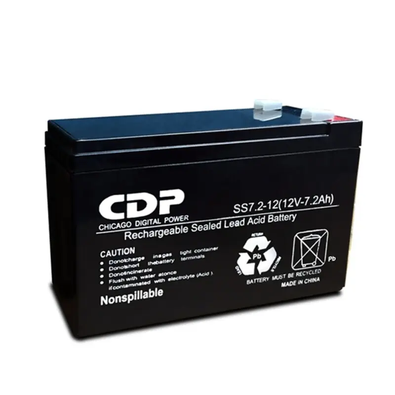 Batería CDP B 12-7 de 12 volt 7 amperes sellada libre de mantenimiento, tecnologia (VRLA), no derramable SKU: CDP-B-12/7.2/SLB 12-7.2