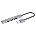 Manhattan Hub USB A 3.2 de 3 Puertos, 5000 Mbit/s, Gris AC-11628 SKU: 168427