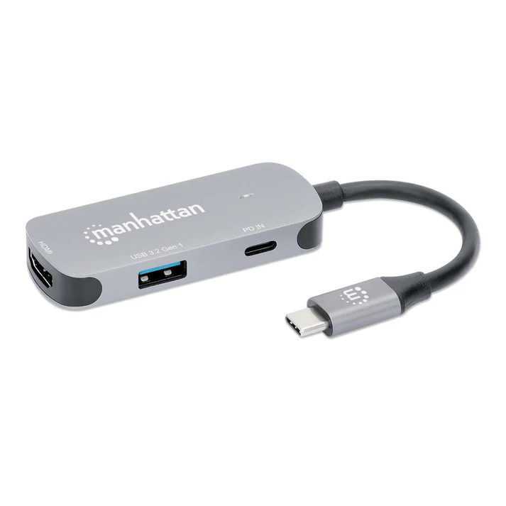 [130707] Manhattan Docking Station 130707 USB C, 1x USB, 1x USB C, 1x HDMI, Gris AC-10875 SKU: 130707