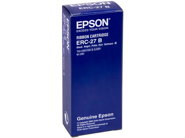 Cinta Original para Impresora Epson Matriz de Punto ERC27 Negro M-290, TM-290, 290II, 295 CN-1747 SKU: ERC-27B