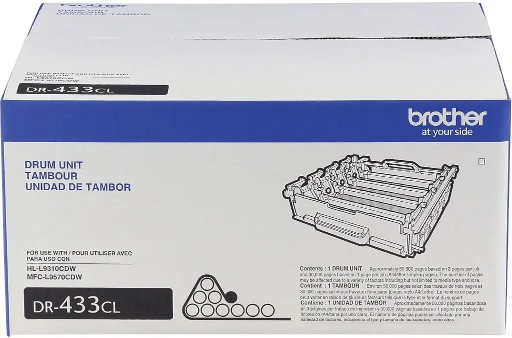 DR433CL Original Unidad de Imagen Drum Brother DR-433CL HLL9310CDW, MFCL9570CDW 50,000 Pag. SKU: DR433CL