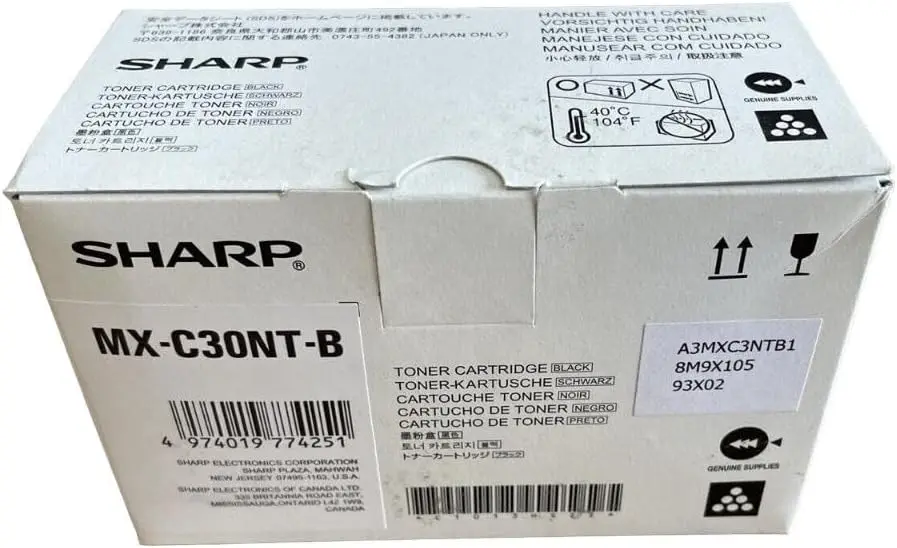 MX-C30NTB Cartucho de Tóner Negro P/MX-C300W SKU: CSHI131