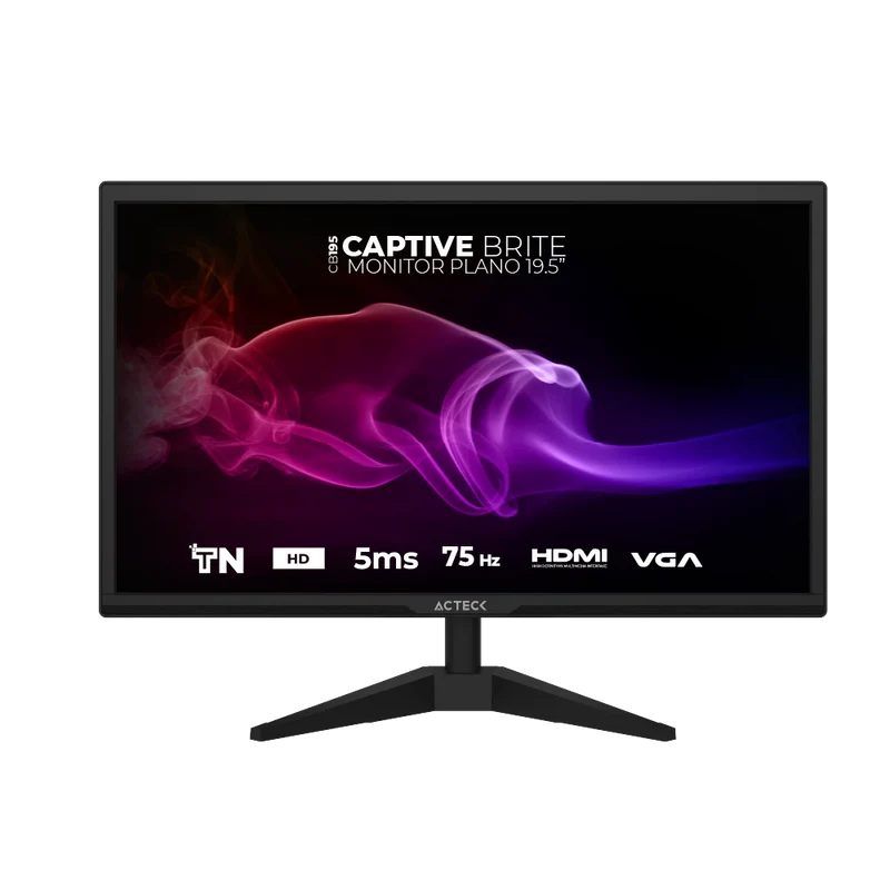 Monitor Acteck Captive Brite CB195 AC-939409 LED 19.5", 1440x900 WXGA+, 75Hz, HDMI, Negro SKU: AC-939409