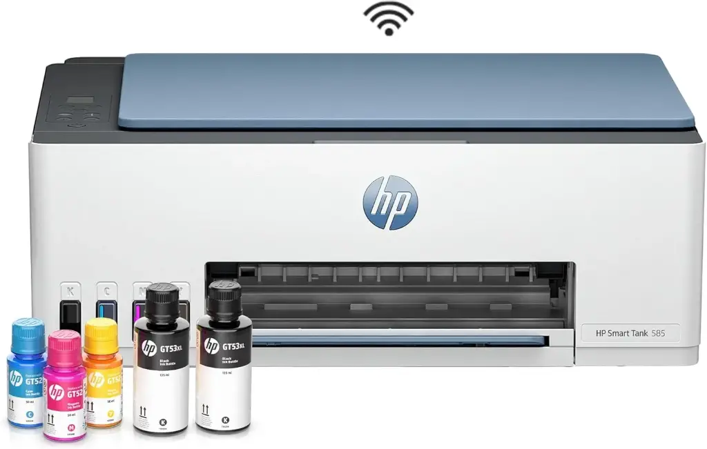 Multifuncional HP Smart Tank 585, Color, Sistema de Tinta Continua, Tanque de Tinta, Impresora, Copiadora, Escáner, Conexión Usb, Wifi SKU: 1F3Y4A