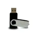 Memoria USB 32GB Hyundai Rotate Bravo U2BKP/32G Cuerpo Plastico/Metalico Color Negro/Plata  USB-A 2.0, Lectura 10MB/s, Escritura 3MB/s, Plata MEMHYU440 SKU: U2BKP/32G/NEW