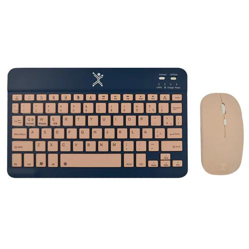 [PC-201274] Kit de Teclado y Mouse Perfect Choice Genova - Azul, Inalámbrico, RF Inalámbrico + Bluetooth, (Español) KB-1014 SKU: PC-201274