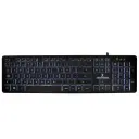 Teclado Perfect Choice, Alámbrico Slim, USB, Con Iluminación Backlight Negro (Español), KB-1069 SKU: PC-201304