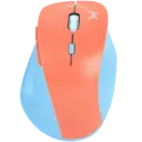 Mouse Ergonómico Perfect Choice Óptico Thumb, RF Inalámbrico, Clic Silencioso Conector USB, 1600DPI, Azul/Naranja MS-1473 SKU: PC-045120