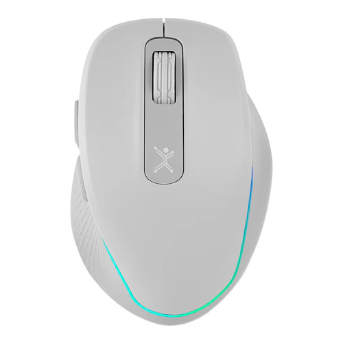 Mouse Ergonómico Perfect Choice Lumiere Pro, Inalámbrico, Click Silencioso, USB-C, 1600DPI, RGB, Blanco MS-1597 SKU: PC-044901