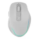Mouse Ergonómico Perfect Choice Lumiere Pro, Inalámbrico, Click Silencioso, USB-C, 1600DPI, RGB, Blanco MS-1597 SKU: PC-044901