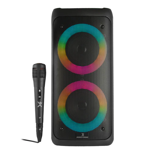 Perfect Choice Bafle Bocina, 4" Con Función TWS Festa Ultimate, Bluetooth, Alámbrico/Inalámbrico, 20W RMS, 400 W PMPO, USB-C, Negro - Incluye Micrófono SPK-2493 SKU: PC-113232
