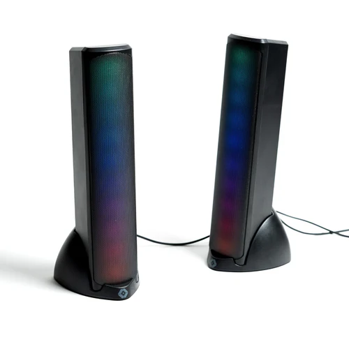 Perfect Choice Bocina para Computadora, Alámbrico/Inalámbrico, 2.0 Canales, 10W RMS, 2 Piezas RGB SPK-2532 SKU: V-930280
