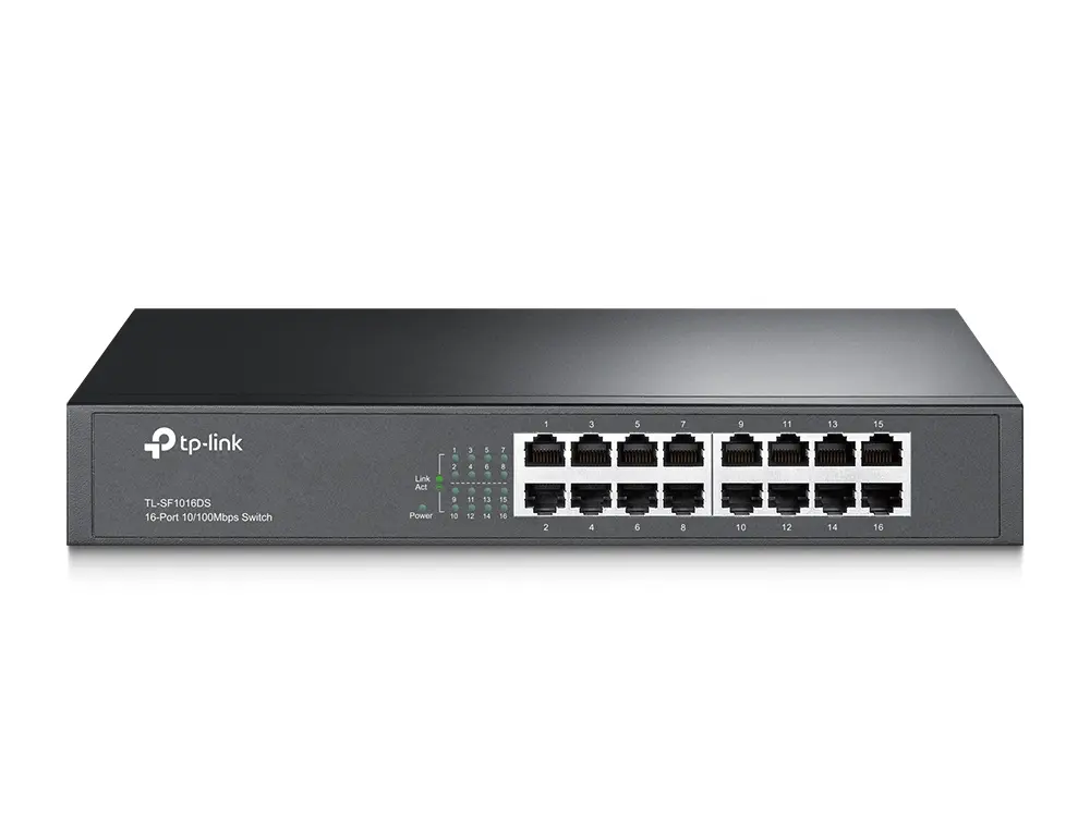 [TL-SF1016DS] Switch TP-Link Fast Ethernet TL-SF1016DS, 16 Puertos 10/100Mbps, 3.2Gbit/s, 8000 Entradas – No Administrable NIC-1075 SKU: TL-SF1016DS