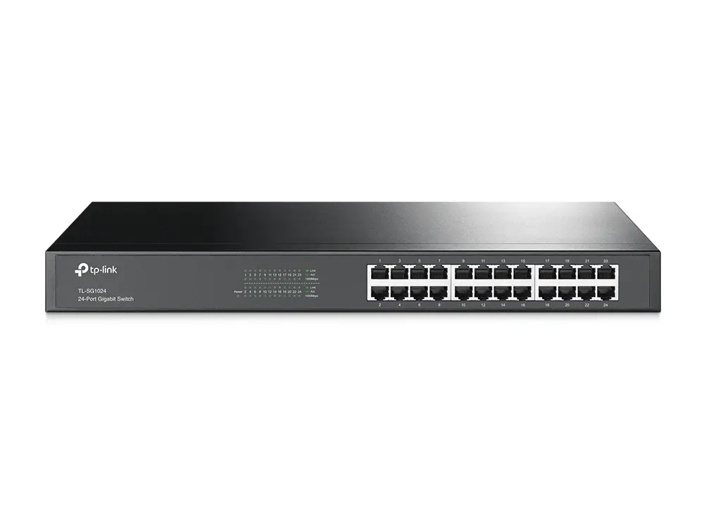 Switch TP-Link Gigabit Ethernet TL-SG1024, 24 Puertos 10/100/1000Mbps, 48Gbit/s, 8.000 Entradas – No Administrable NIC-1072 SKU: TL-SG1024