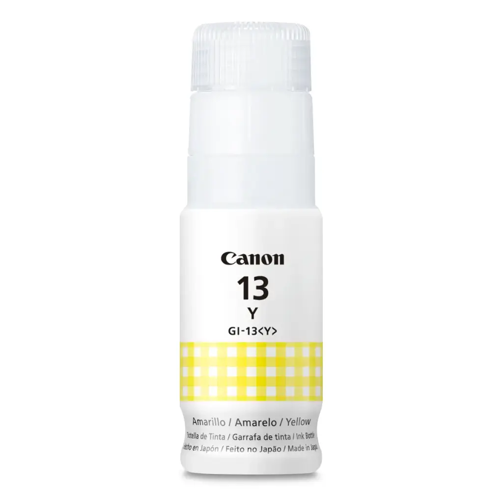 GI-13 Anarillo Original Bote de Tinta GI13 Canon Pixma G510, Pixma G610 70ml SKU: 4686C001AA