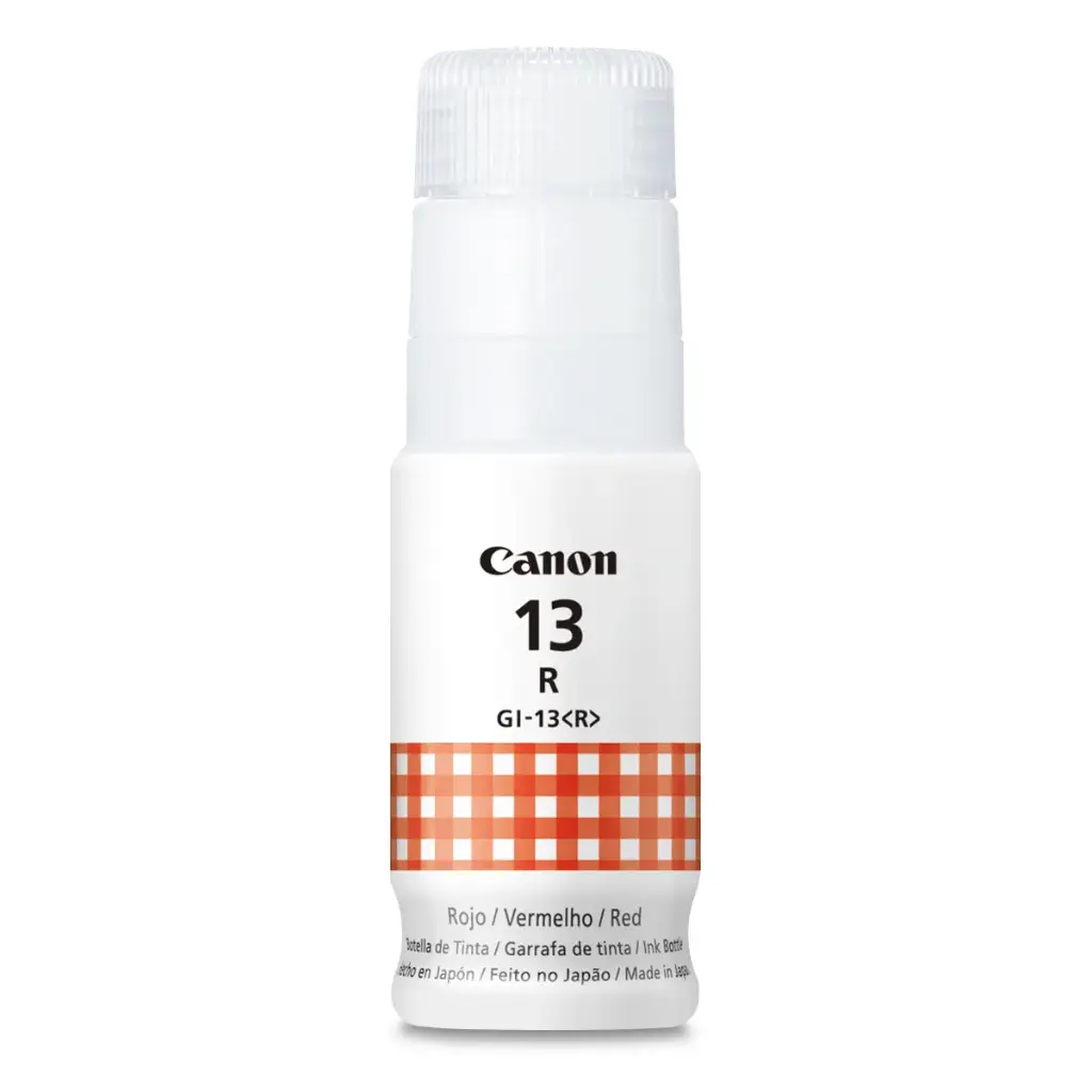 GI-13 Rojo Original Bote de Tinta GI13 Canon Pixma G510, Pixma G610 70ml SKU: 4713C001AA