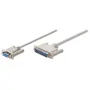 Manhattan Cable para Impresora Null Módem/Serial, DB9 Hembra - DB25 Macho, 1.8 Metros, Gris CB-227 SKU: 314770