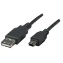 Manhattan Cable USB-A Macho - USB-A Macho, 1 Metro Mini B Macho CB-2957 SKU: 322638