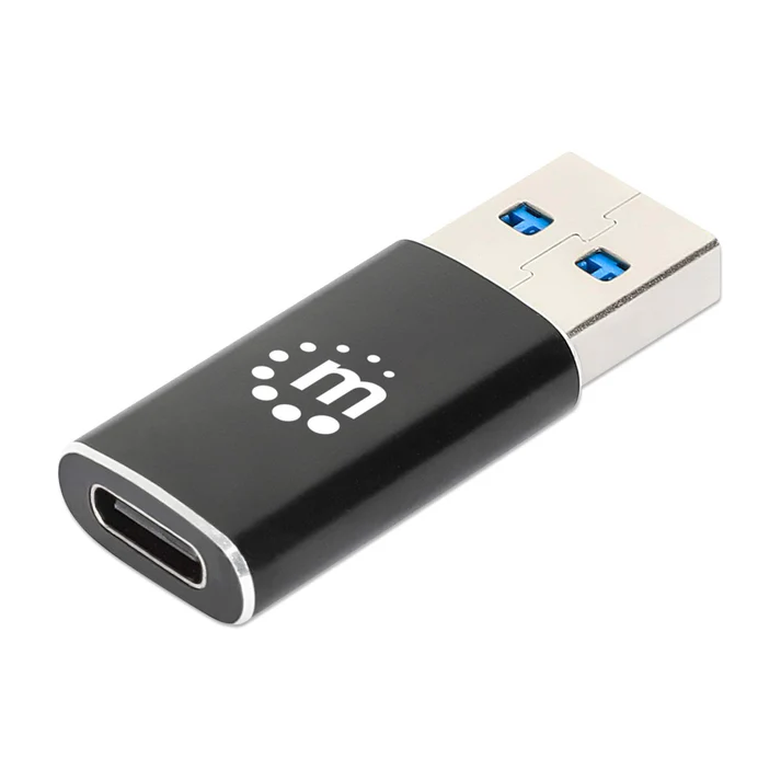 Manhattan Adaptador USB-A Macho, 1x USB-C, 5 Gbit/s, Negro AC-12335 OTG SKU: 153980