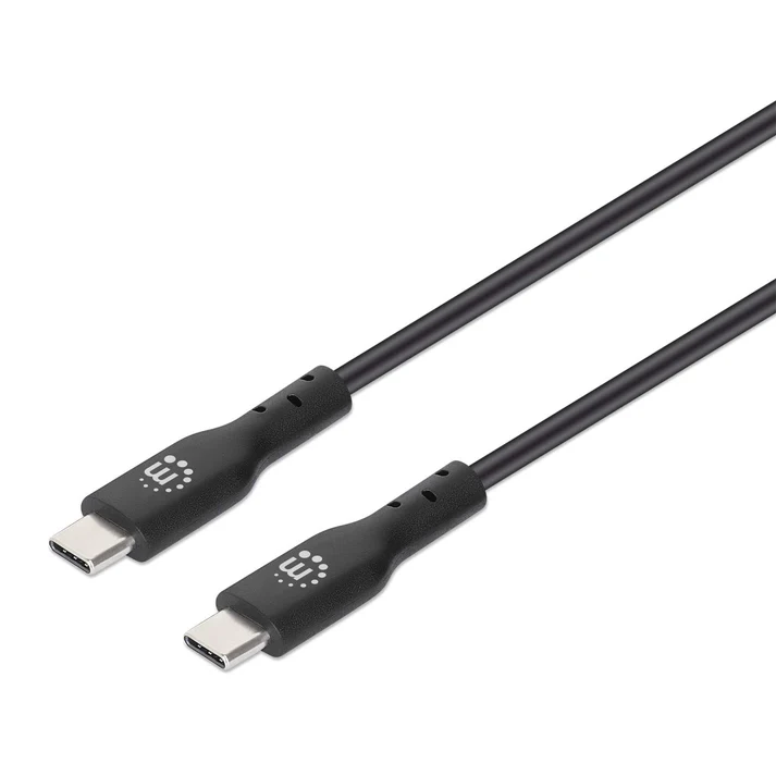 [354875] Manhattan Cable USB C Macho - USB C Macho, 2 Metros, Negro Cable Usb Tipo C CB-1354 SKU: 354875