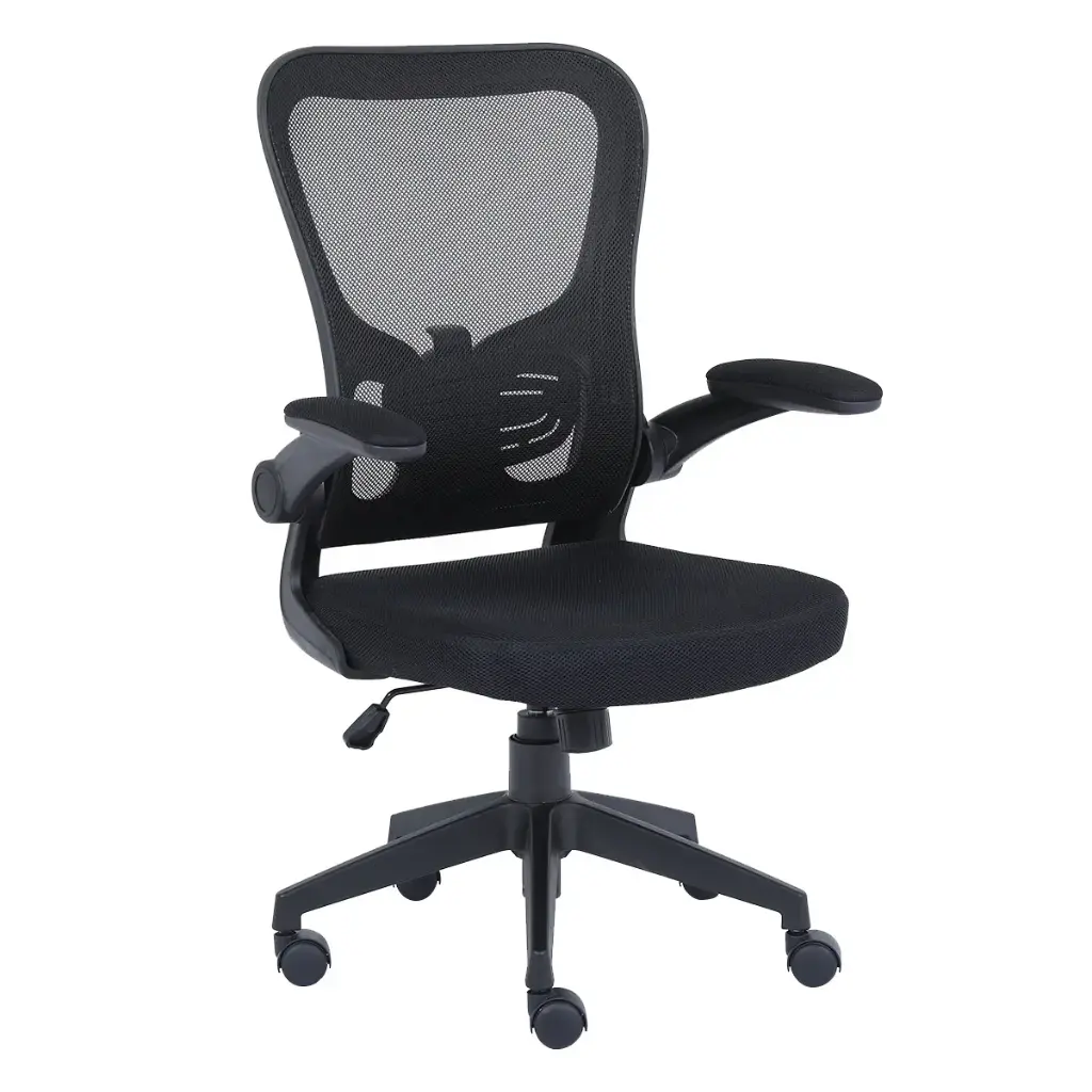 [NE-650A] Nextep Silla Plegable NE-650A, Respaldo de malla, Reposabrazos Ajustables, Negro SKU: NE-650A