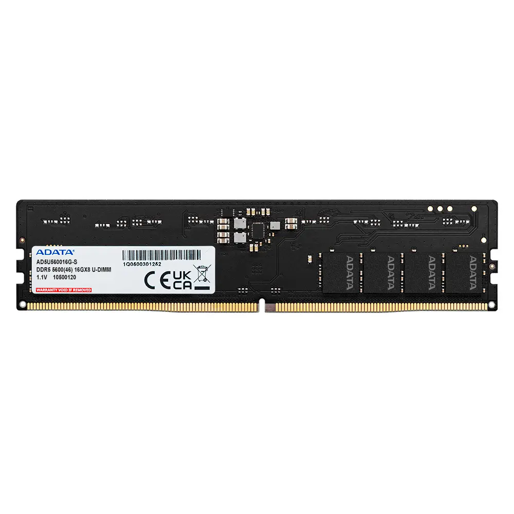 [AD5U560016G-S] Memoria RAM UDIMM Adata DDR5, 5600Mhz, 16GB, Non-ECC, CL46, 1.1V, MEMDAT6720 SKU: AD5U560016G-S