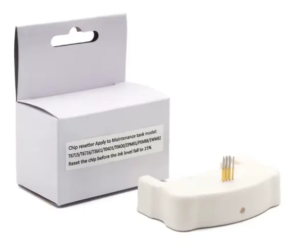 Reiniciador de Chip de Tanque de Mantenimiento T04D1 Impresoras Epson L6490 L14150 L6270 M1180 M3180 WF-2860 WF-2865 WF-2861 XP-5105 XP-5100 SKU: T04D1RES